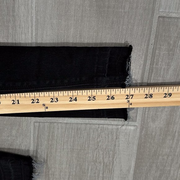 Spanx High Rise Distressed Ankle Skinny Jeans in Vintage Black Denim Size M - Picture 12 of 16